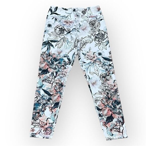Evolution & Creation Watercolor & Outline Floral Print Pattern, Women’s Medium - Picture 1 of 10